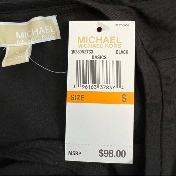 NWT! Michael MICHAEL KORS Black Asymmetric Hem Sleeveless Dress. Size Small. - Picture 14 of 15